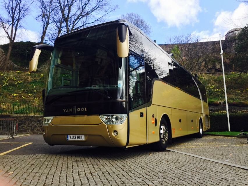 One of our luxurious Vanhool coaches